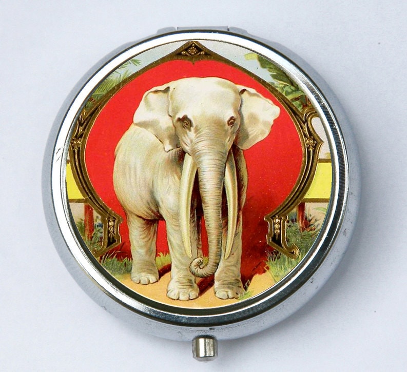 Elefant Pillenetui Pillendose Pillenhalter Dschungelzoo von che655