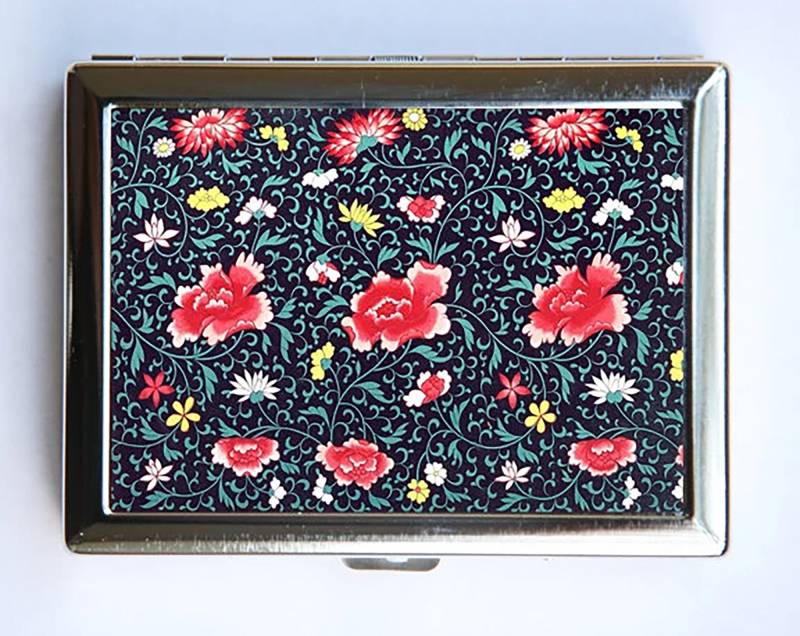 Florales Muster #3 Zigarettenetui Visitenkartenetui Botanisch von che655