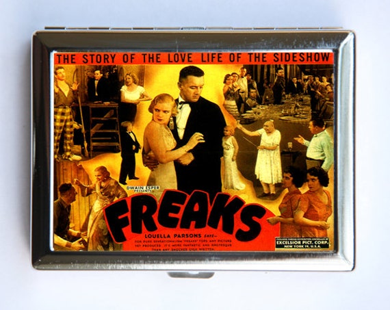 Freaks Vintage Poster Zigarette Fall Brieftasche Visitenkarte Halter Zirkus Sideshow von che655