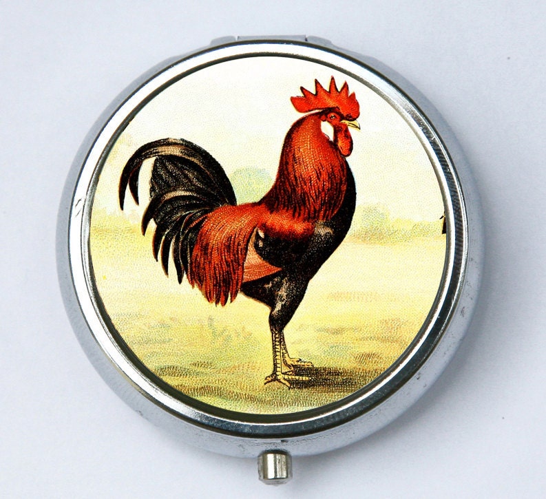 Hahn Huhn Pillendose Pillenbox Halter Tier Bauernhof Kitsch Diy von che655
