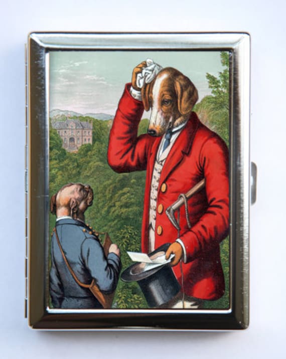 Hund Zigarette Fall Brieftasche Visitenkarte Halter Lustige Humor Anthropomorphen Kitsch von che655