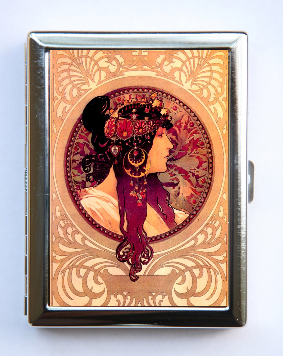 Jugendstil Donna Orechini Zigarette Fall Id Brieftasche Visitenkarte Halter von che655