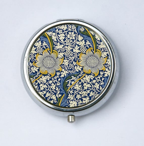 Jugendstil Floral Gänseblümchen, Pill Case Pillbox Pille Halter Design Muster von che655