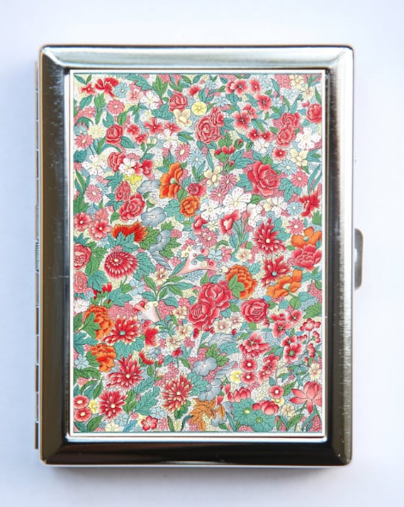 Jugendstil Floral Muster #1 Zigarette Fall Id Brieftasche Visitenkartenhalter von che655