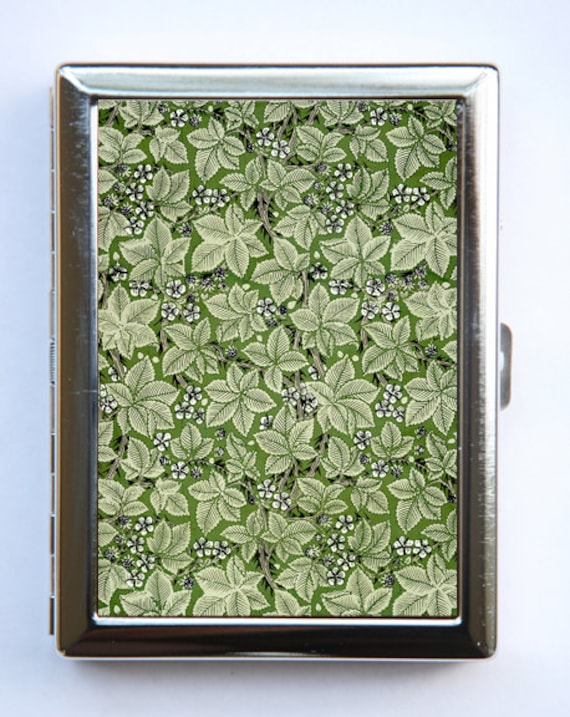 Jugendstil Floral Muster Blätter Zigarette Fall Id Brieftasche Visitenkartenhalter von che655