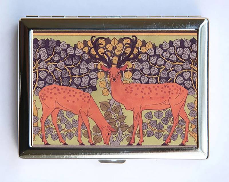 Jugendstil Hirsch Zigarettenetui Visitenkartenhalter von che655