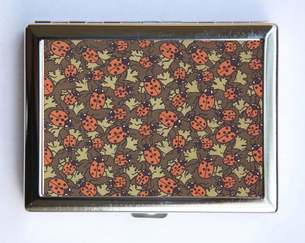 Jugendstil Marienkäfer Fall Id Brieftasche Visitenkarte Halter von che655