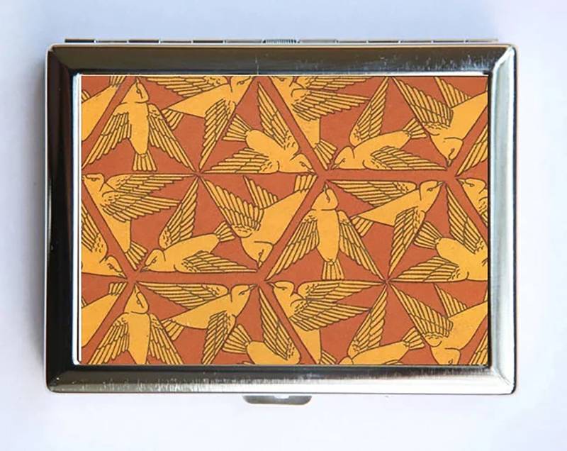 Jugendstil Vögel Zigaretten Etui Brieftasche Visitenkartenhalter von che655