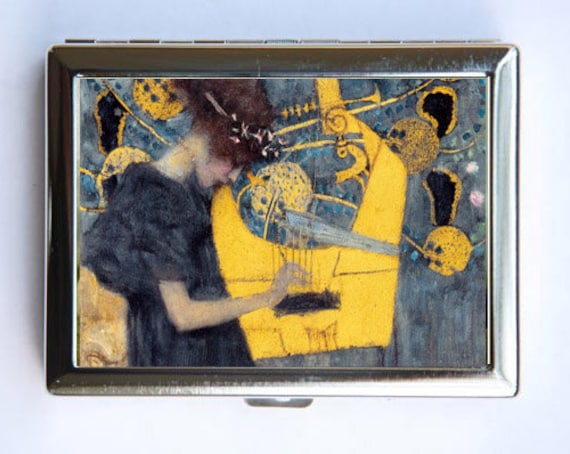 Klimt Musik Zigarette Fall Brieftasche Visitenkarte Halter Jugendstil von che655