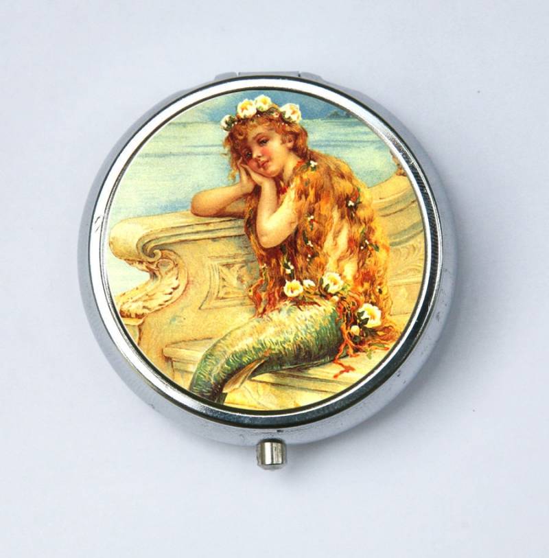 Meerjungfrau Pillendose Halter Blumen Jugendstil Deko Viktorianisch Diy von che655