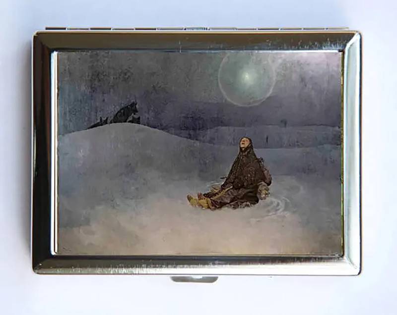 Mucha Frau in Der Wildnis Zigarettenetui Visitenkartenhalter von che655