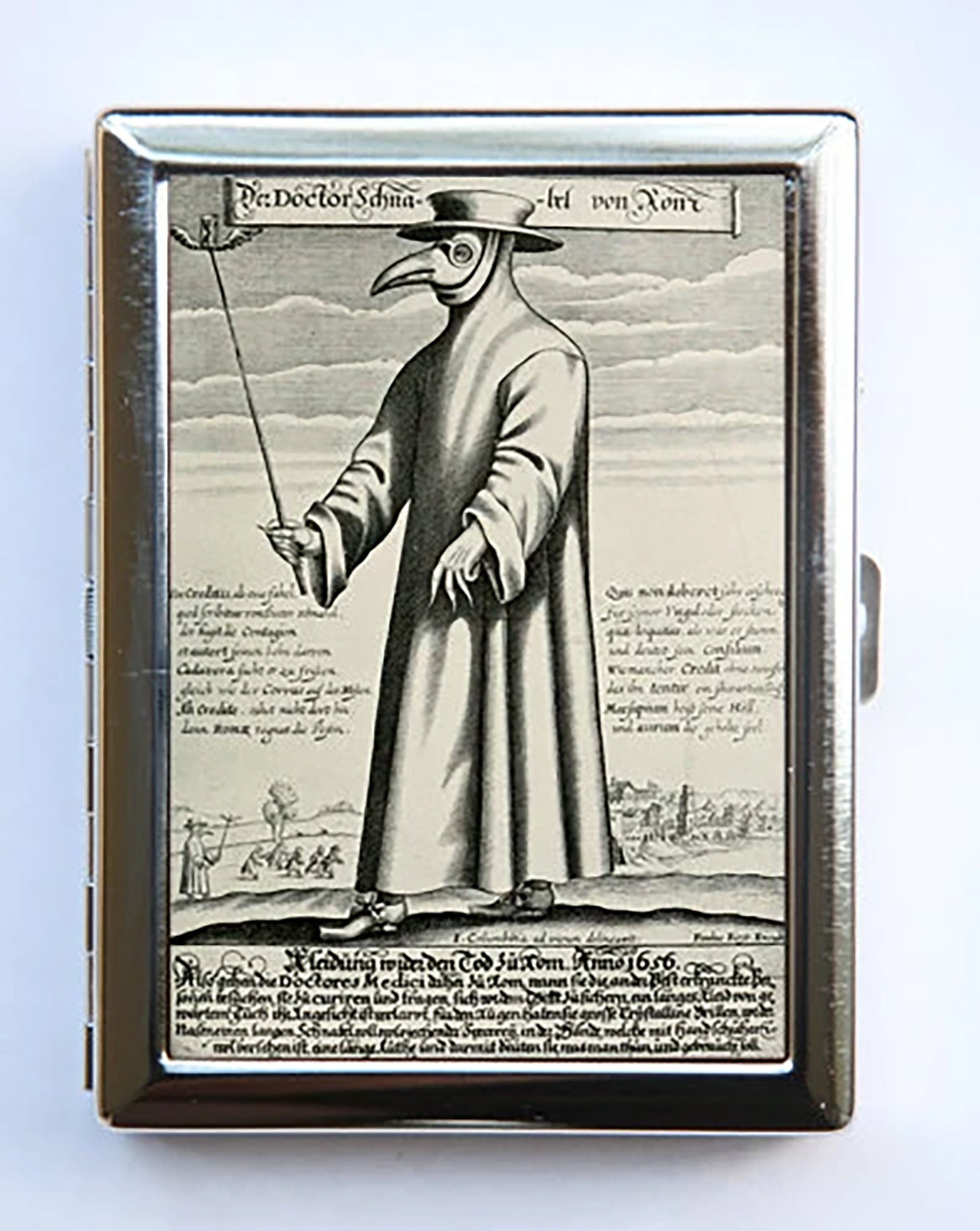 Pestdoktor Zigarettenetui Geldbörse Visitenkartenhalter Psychobilly Gothic Punk Ungerade Tod Pestdoktor Zigarettenetui Geldbörse Visitenkartenhalter Psychobilly Gothic Punk Ungerade Tod von che655