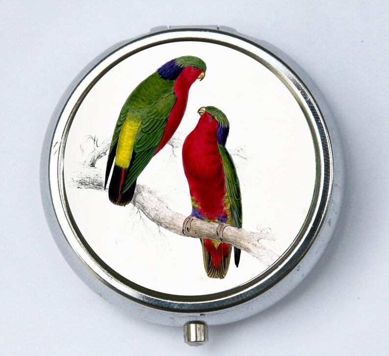 Pillendose Pillenbox Halter Love Vögel Natur Ruhig Hübsch von che655