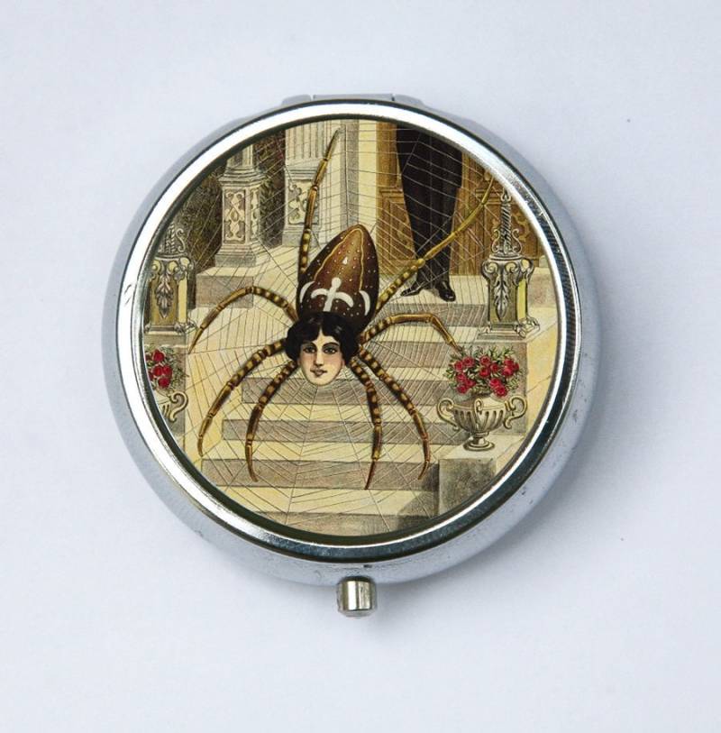 Spinne Frauen Pillendose Pillenhalter Pillbox Victorian Web Gothic Psychobilly von che655