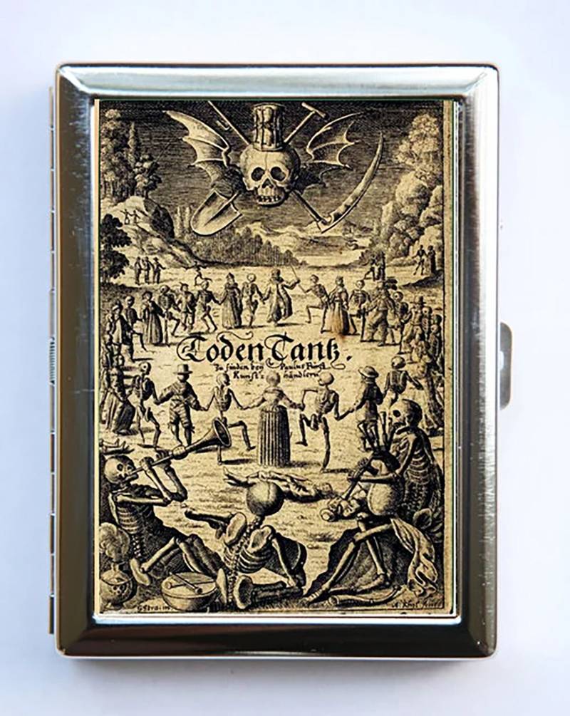 Tanz Des Todes Skelette Zigarettenetui Brieftasche Visitenkartenhalter von che655