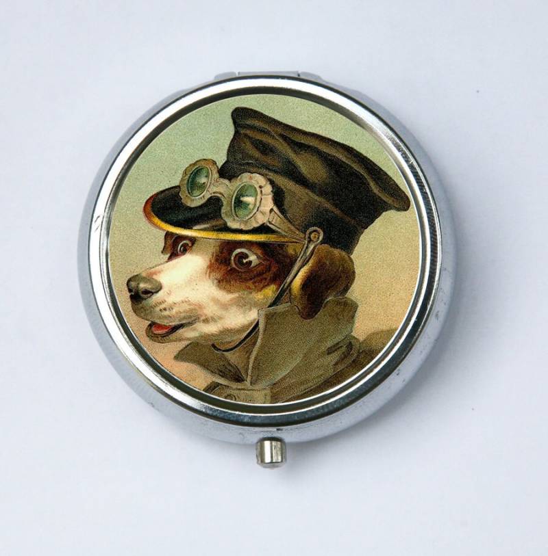 steampunk Hund Pillendose Pillenbox Halter Diy Brille Zylinder Beagle von che655