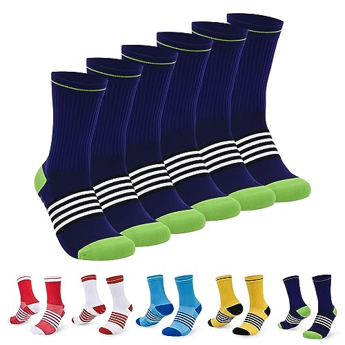 3 Paar Grip Socken Fussball Rutschfeste Sport Fußball Socken Herren Damen 39-42 43-46 Grip Socks Mit Gummipunkten Atmungsaktive Sneaker Socken (as3, alpha, m, regular, regular, Tibetisches Blau) von cheap4uk