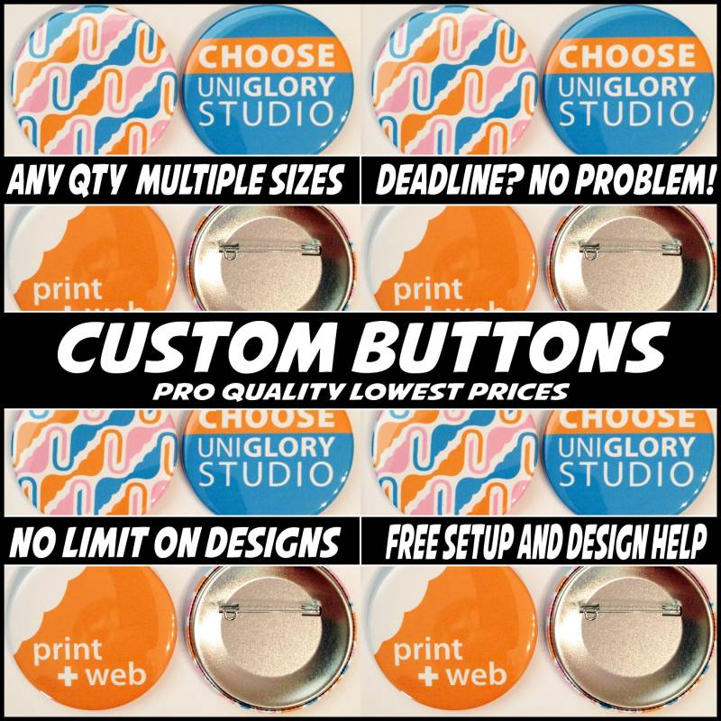 500 Benutzerdefinierte Buttons Mit 5, 7cm Durchmesser. Wir Können Jede Größe in 3 Verschiedenen Größen Herstellen von cheapestbuttonsnet