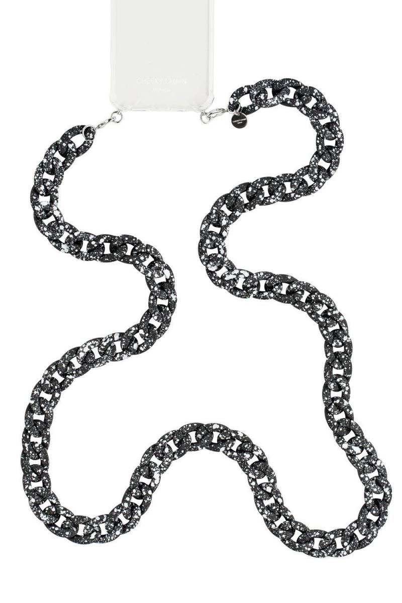 cheeky chain - Crossbody Handykette - Salt weiß/schwarz - Gr. - OS von cheeky chain
