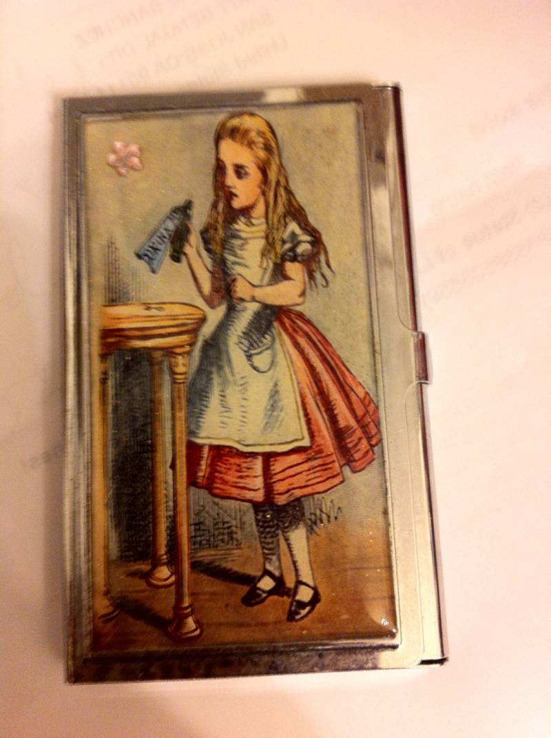 Alice Im Wunderland Crystal Flower Visitenkartenhalter Kreditkartenetui von cheetahrama