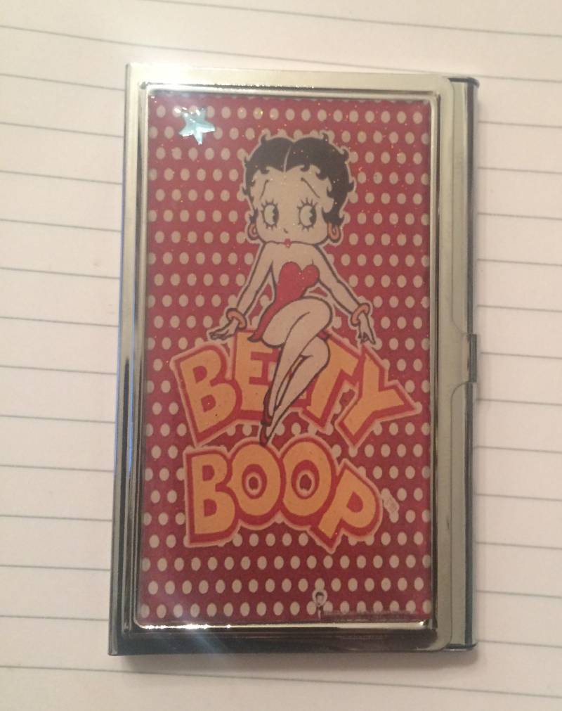 Betty Boop Red Dot Silber Visitenkartenhalter Kreditkartenetui von cheetahrama