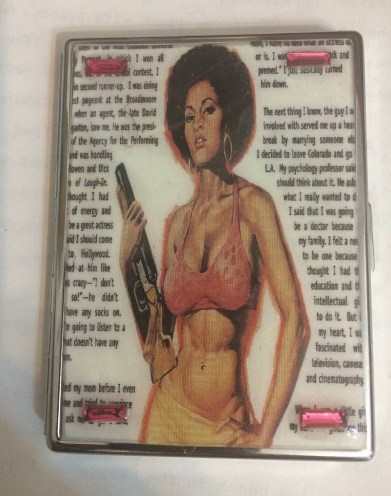 Foxy Brown Coffee Pam Grier 1-Clip Brieftasche Zigarettenetui Visitenkartenetui von cheetahrama