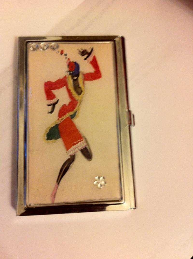 La Revue Negre Red Hot Lady Silber Visitenkartenetui Kreditkartenetui von cheetahrama