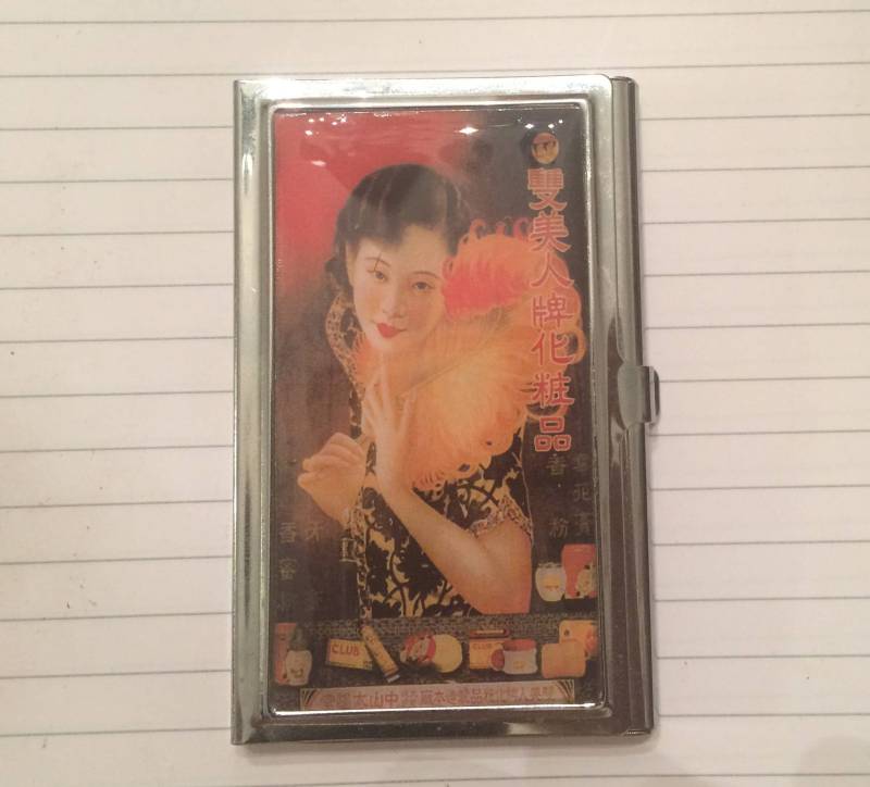 Miss Marabou Silber Visitenkartenetui Kreditkartenetui von cheetahrama