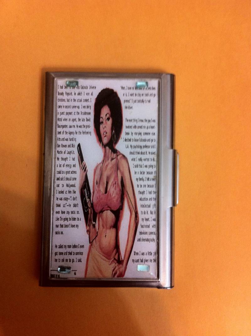 Pam Grier Foxy Brown Coffy Silber Visitenkartenhalter Kreditkartenetui von cheetahrama