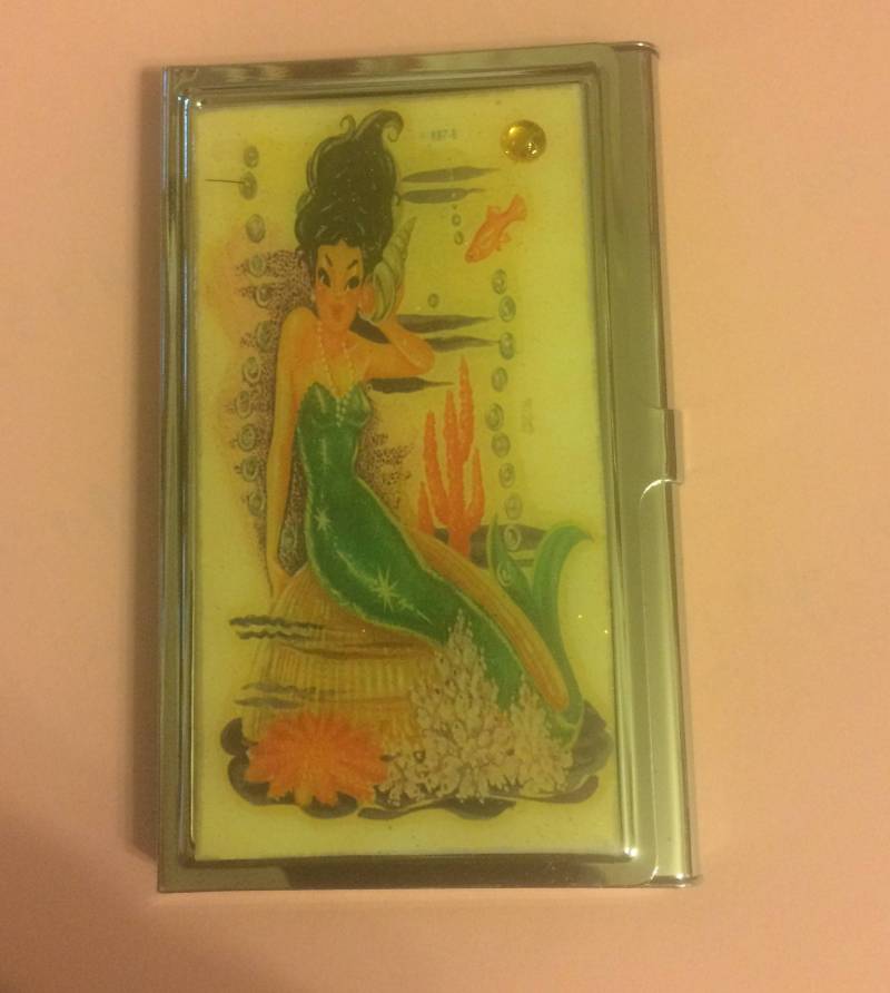 Retro 1950Er Jahre Meerjungfrau Business Kreditkartenetui I.d. Etui von cheetahrama