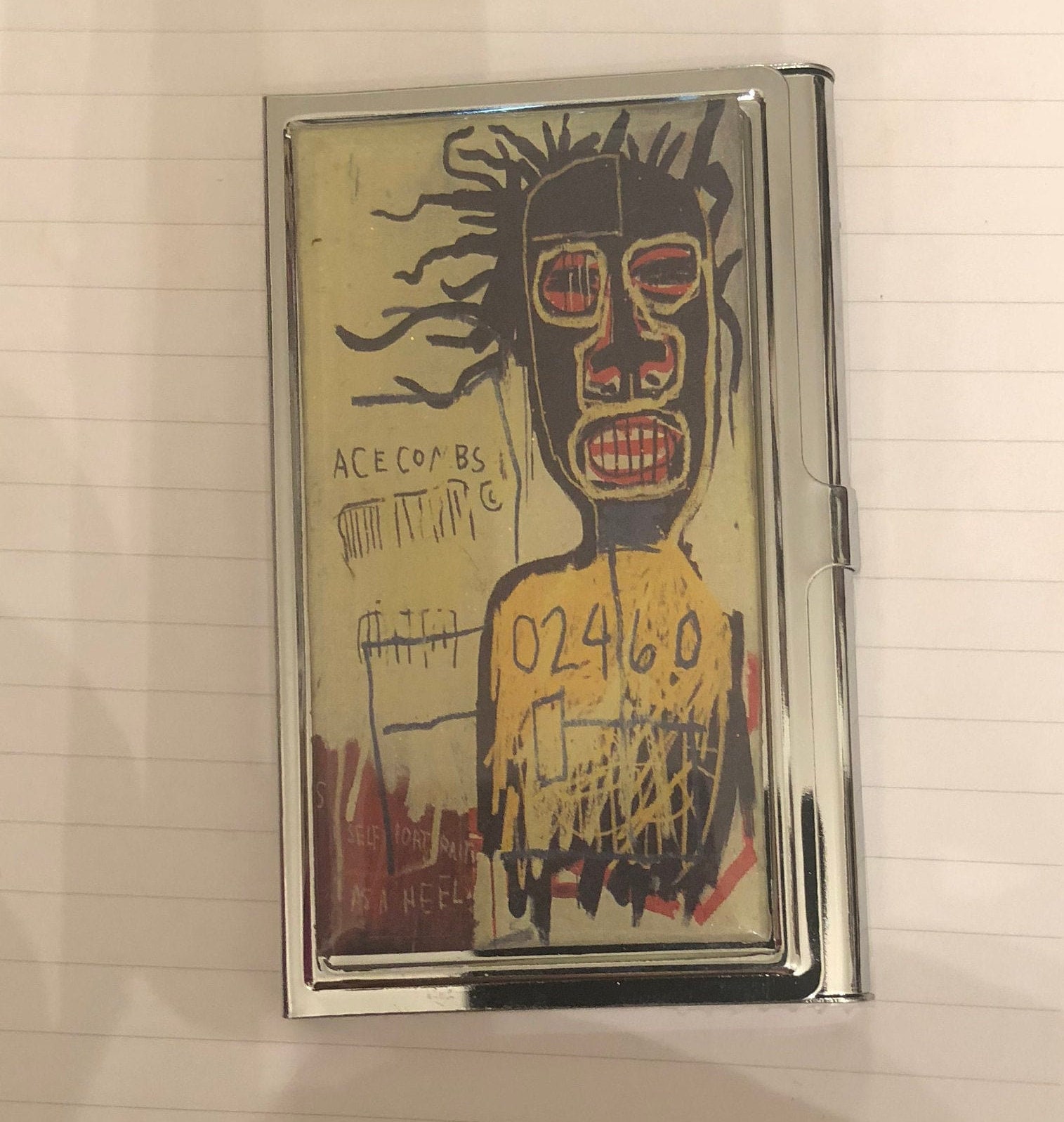 Retro Grafitti Monstro Man Visitenkartenetui Kreditkartenetui von cheetahrama