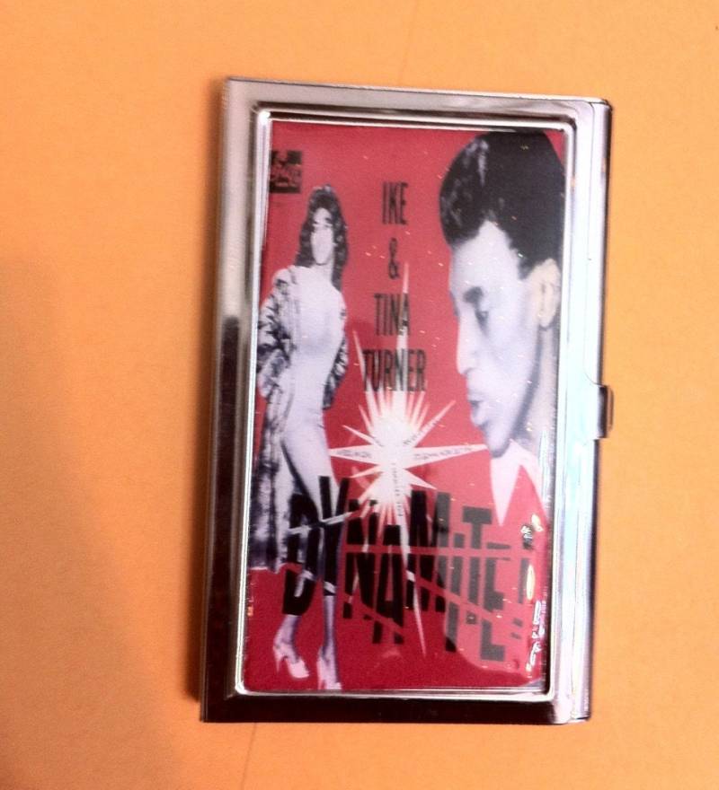 Retro Ike & Tina Turner Silber Visitenkartenetui Kreditkartenetui von cheetahrama