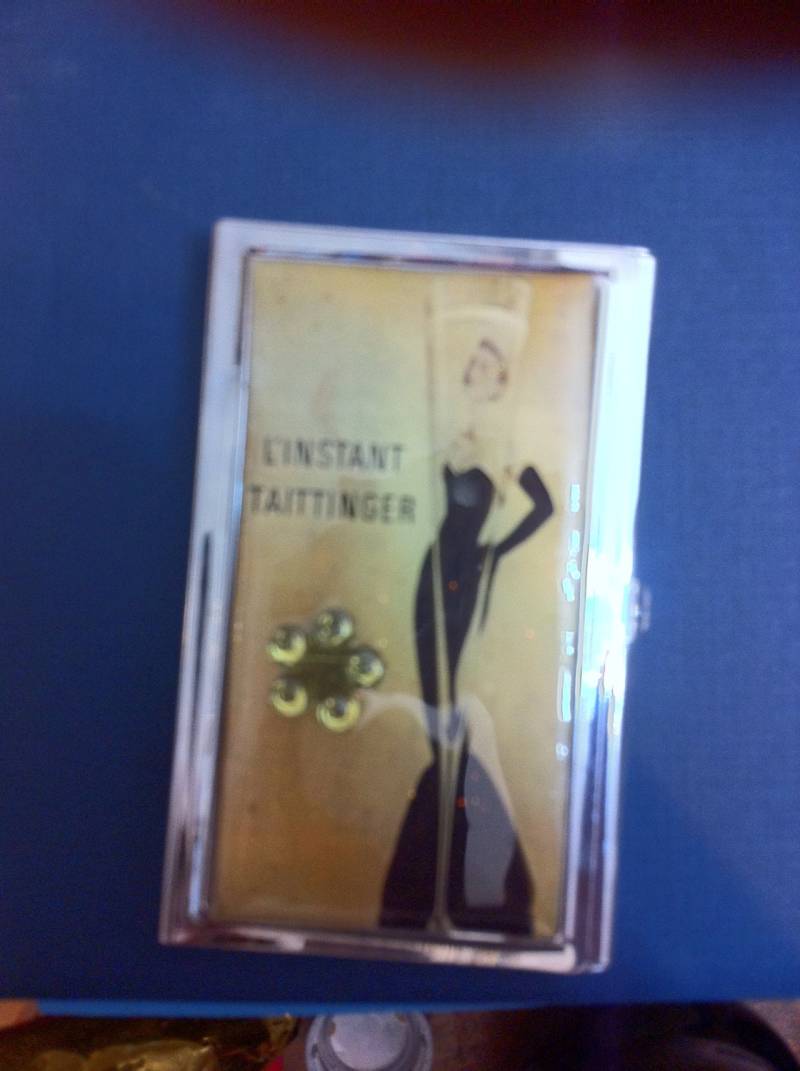Retro L'instant Taittinger Visitenkartenetui Kreditkartenetui von cheetahrama