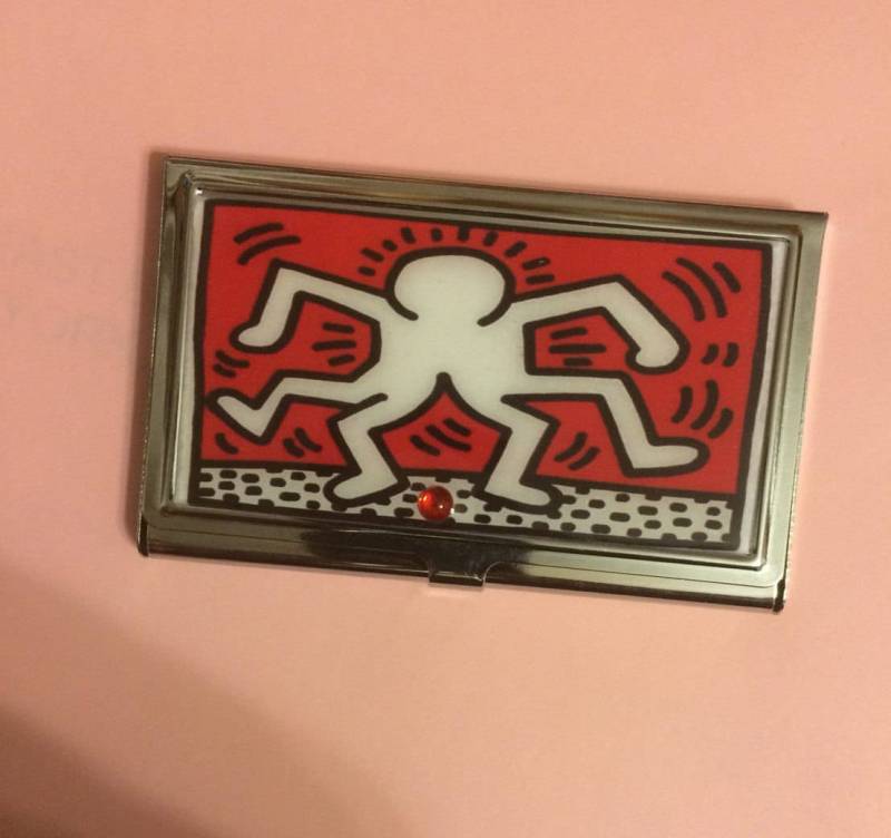 Retro Red Keith Visitenkartenhalter Kreditkartenetui von cheetahrama