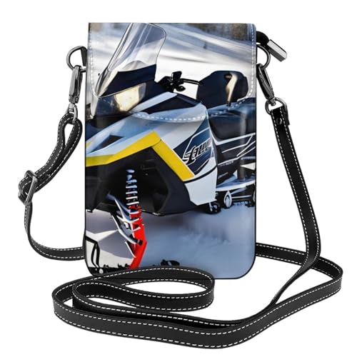 chenfandi Advanced Snowmobile Damen-Umhängetasche, Handy-Geldbörse mit Reißverschluss, #Schulter-Handtasche, verstellbarer Schultergurt. von chenfandi