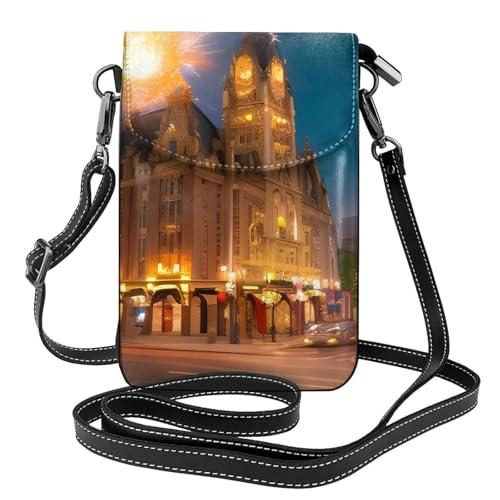 chenfandi Fiery Red Street Damen-Umhängetasche, Handy-Geldbörse mit Reißverschluss, #Schulter-Handtasche, verstellbarer Schultergurt. von chenfandi
