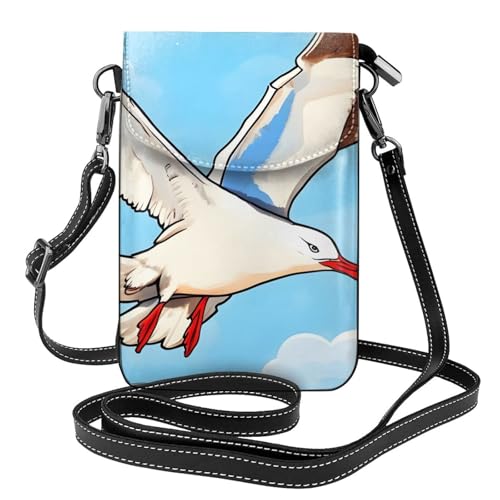chenfandi Flying Seagulls Damen-Umhängetasche, Handy-Geldbörse mit Reißverschluss, #Schulter-Handtasche, verstellbarer Schultergurt. von chenfandi