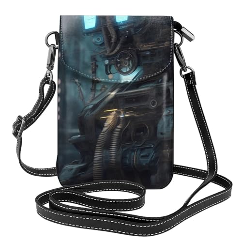 chenfandi Future Robot Damen-Umhängetasche, Handy-Geldbörse mit Reißverschluss, Schulter-Handtasche, verstellbarer Schultergurt. von chenfandi