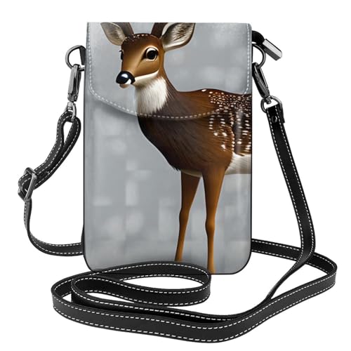 chenfandi Graue Pflaume Hirsch Damen Crossbody Tasche Reißverschluss Handy Geldbörse #Schulterhandtasche Verstellbarer Schultergurt von chenfandi