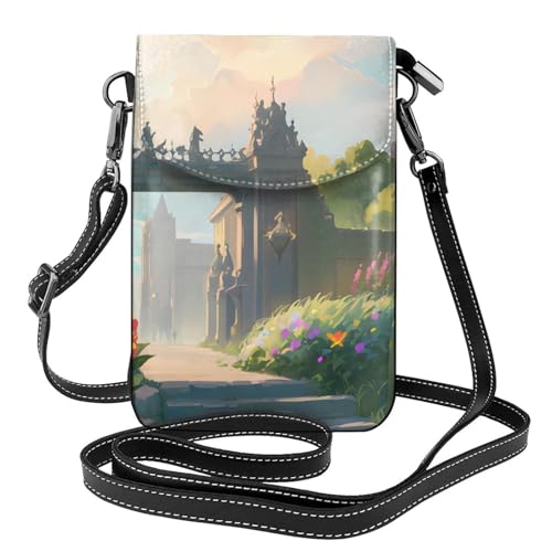 chenfandi Outside The Castle Gate Damen-Umhängetasche, Handy-Geldbörse mit Reißverschluss, Schulter-Handtasche, verstellbarer Schultergurt. von chenfandi