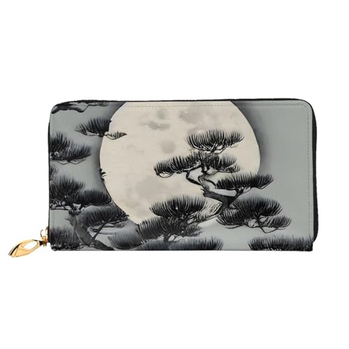 chenfandi Pine Tree Under The Moon Geldbörse, Reißverschluss-Geldbörse, Multi-Karten-Organizer-Geldbörse, & großes Fassungsvermögen, ca. 19 x 10,5 cm, Schwarz , Einheitsgröße chenfandi Pine Tree Under The Moon Geldbörse, Reißverschluss-Geldbörse, Multi-Karten-Organizer-Geldbörse, & großes Fassungsvermögen, ca. 19 x 10,5 cm, Schwarz , Einheitsgröße von chenfandi