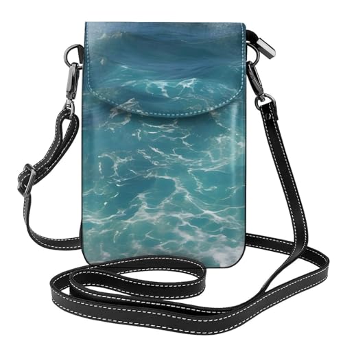 chenfandi The Deep Ocean Damen-Umhängetasche, Handy-Geldbörse mit Reißverschluss, Schulter-Handtasche, verstellbarer Schultergurt. von chenfandi