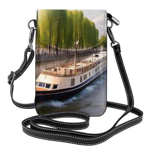 chenfandi View Of The Seine Damen-Umhängetasche, Handy-Geldbörse mit Reißverschluss, #Schulter-Handtasche, verstellbarer Schultergurt. von chenfandi