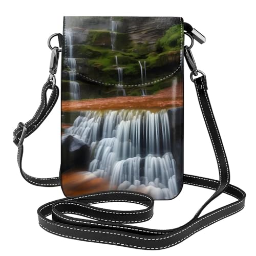 chenfandi Waterfall View Damen-Umhängetasche, Handy-Geldbörse mit Reißverschluss, Schultertasche, verstellbarer Schultergurt. von chenfandi