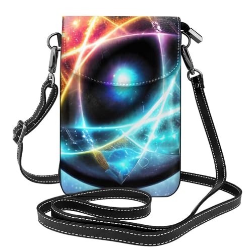 chenfandi Wonderful Universe Damen-Umhängetasche, Handy-Geldbörse mit Reißverschluss, verstellbarer Schultergurt. von chenfandi