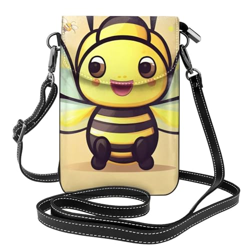 chenfandi Yellow Bee Damen-Umhängetasche, Handy-Geldbörse mit Reißverschluss, #Schulter-Handtasche, verstellbarer Schultergurt von chenfandi