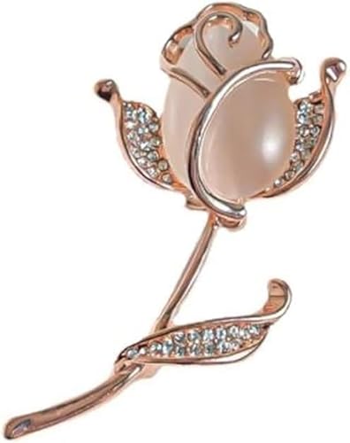 chenxiaonanRose Blume Brosche Strass Brosche für Frauen Anzug Pins Kristall Strass Rose Brosche Elegant Glänzend Kristall Rose Blume Brosche Pin für Weihnachten/Valentinstag Geschenke von chenxiaonan