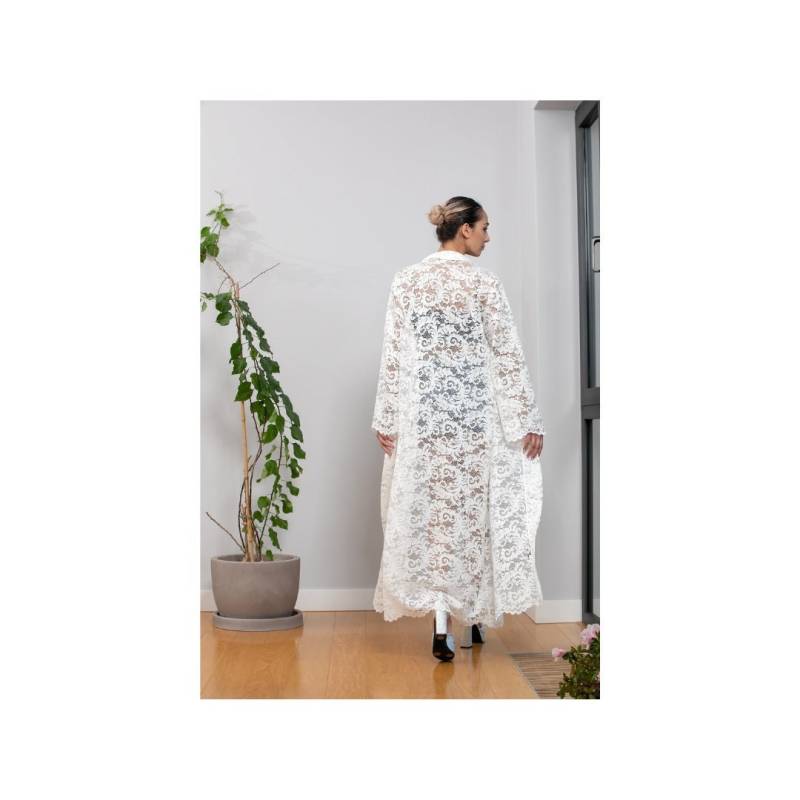 Brautjungfer Robe, Kimono Festival Kleidung, Boho Hochzeit Roben, Strand Vertuschen, Spitze Braut Weißer von cherryblossomsdress