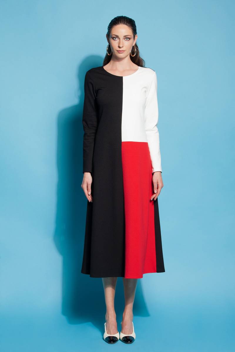 Elegantes Kleid, Business Winter Büro Langes A-Linien Cocktail Party Langarm Kleid Elegantes Kleid, Business Winter Büro Langes A-Linien Cocktail Party Langarm Kleid von cherryblossomsdress