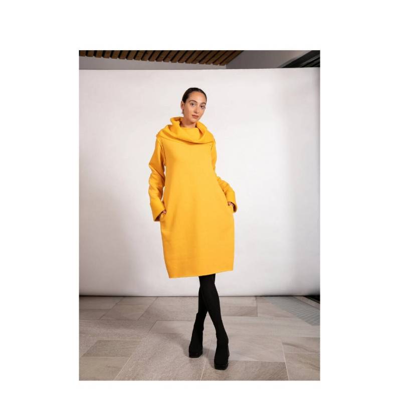 Flauschiges Baumwoll Sweatshirt Kleid Oversized Winter Pullover Mit Taschen von cherryblossomsdress